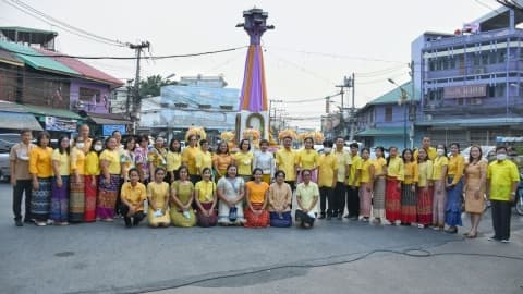 พิธีเจริญพระพุทธมนต์เย็น เนื่องในประเพณีวันสงกรานต์ ประจำปี 2566