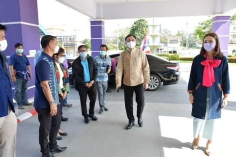 ตรวจเยี่ยมการเตรียมความพร้อมรับมืออัคคีภัยในเขตเทศบาลเมืองอุทัยธานีของงานป้องกันและบรรเทาสาธารณภัย