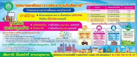 ระยะเวลาและขั้นตอนการชำระภาษีที่ดินและสิ่งปลูกสร้าง และภาษีป้าย ประจำปี 2568