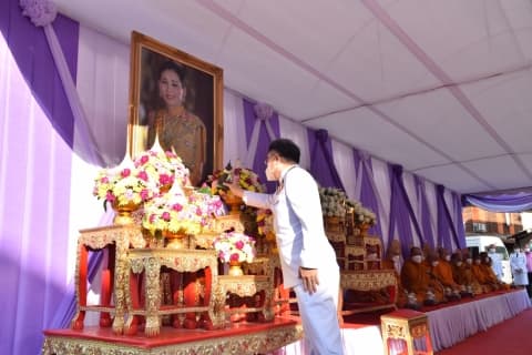 พิธีทำบุญตักบาตรถวายพระราชกุศล 3 มิถุนายน 2565 (ภาคเช้า)