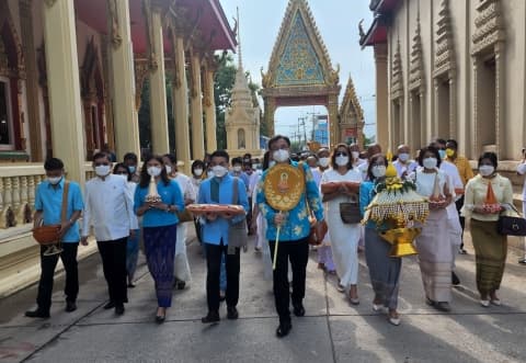 ร่วมพิธีอุปสมบทโครงการบรรพชาอุปสมบท เฉลิมพระเกียรติสมเด็จพระนางเจ้าสิริกิติ์ พระบรมราชินีนาถ พระบรมราชชนนีพันปีหลวง เนื่องในโอกาสมหามงคลเฉลิมพระชนมพรรษา 90 พรรษา 12 สิงหาคม 2565